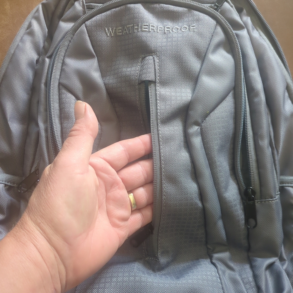 Weatherproof Gray Men's Backpack - Weatherproof Laptop Backpack - Picture 5 of 12